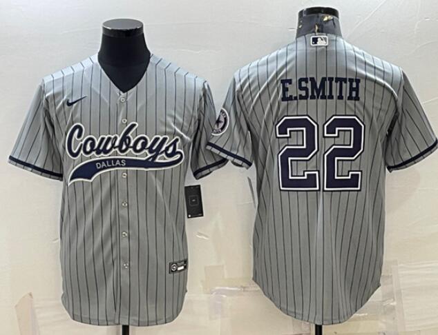 Men's Dallas Cowboys ACTIVE PLAYER Custom Gray With Patch Cool Base Stitched Baseball Jersey
