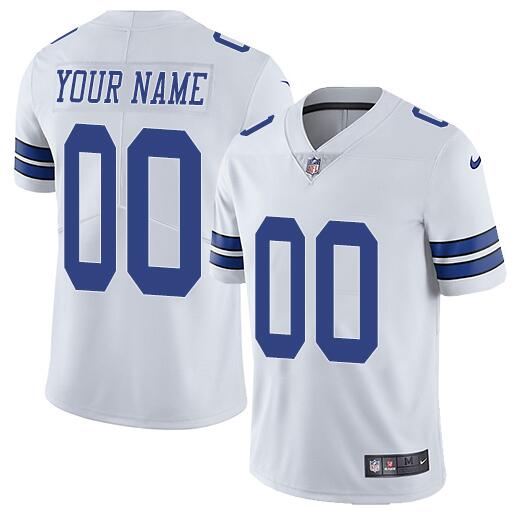 Men's Dallas Cowboys Customized White Vapor Untouchable Limited Stitched NFL Jersey