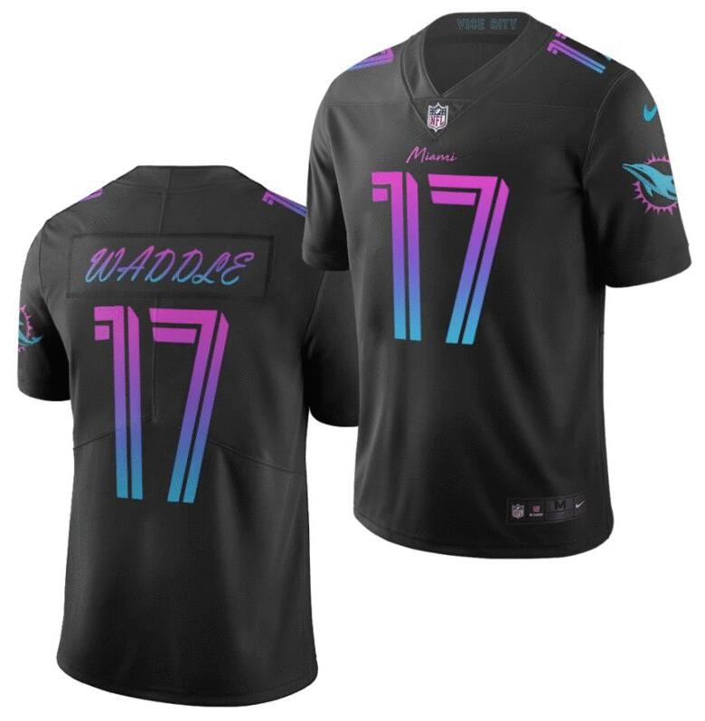 Men's Miami Dolphins ACTIVE PLAYER Black 2021 Draft City Edition Jersey