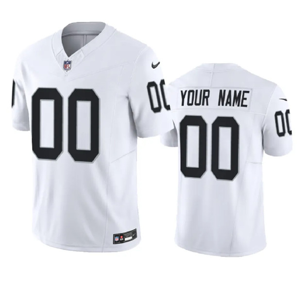 Men's Las Vegas Raiders ACTIVE PLAYER Custom White 2023 F.U.S.E. Vapor Untouchable Limited Football Stitched Jersey