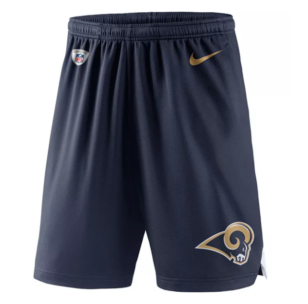 Men's Los Angeles Rams Blue Knit Shorts (Run Smaller)