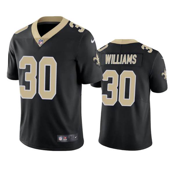 Men's New Orleans Saints #30 Jamaal Williams Black Vapor Untouchable Stitched Football Jersey