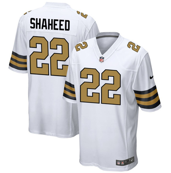 Men's New Orleans Saints #22 Rashid Shaheed White Color Rush Football Stitched Game Jersey