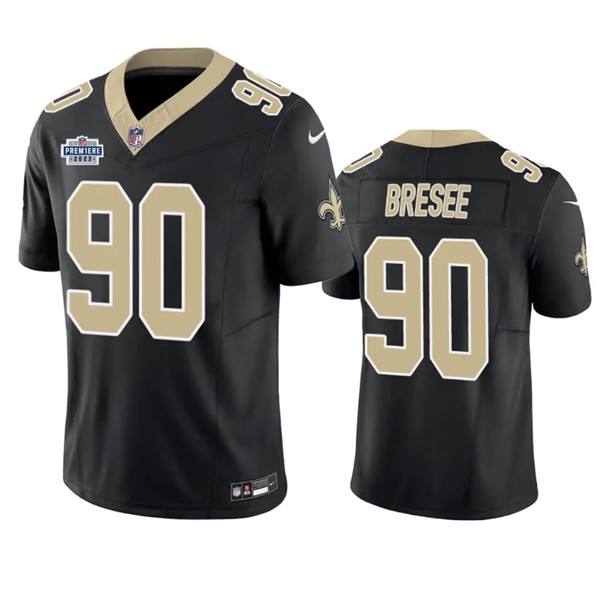 Men's New Orleans Saints #90 Bryan Bresee Black 2023 F.U.S.E. Prem1ere Patch Vapor Untouchable Limited Football Stitched Jersey