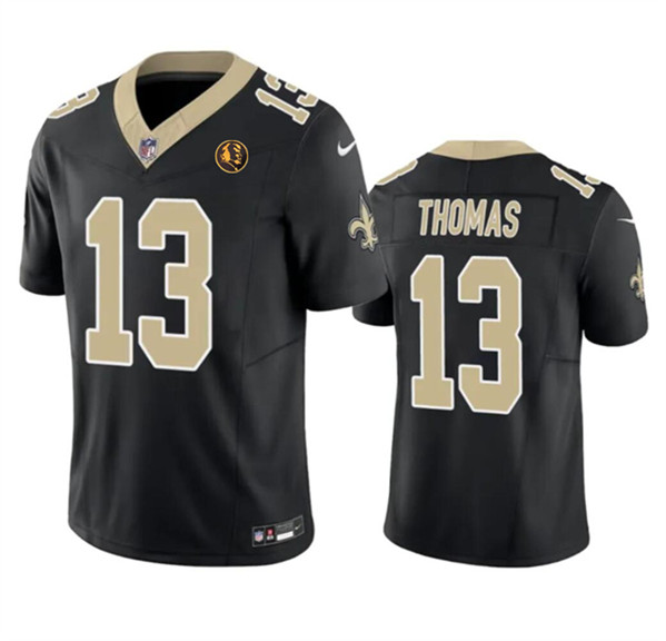 Men's New Orleans Saints #13 Michael Thomas Black 2023 F.U.S.E. With John Madden Patch Vapor Limited Football Stitched Jersey