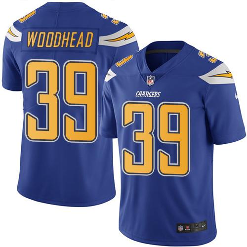Nike Chargers #39 Danny Woodhead Electric Blue Men's Stitched NFL Limited Rush Jersey