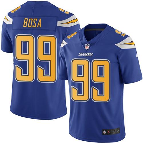 Nike Chargers #99 Joey Bosa Electric Blue Men's Stitched NFL Limited Rush Jersey