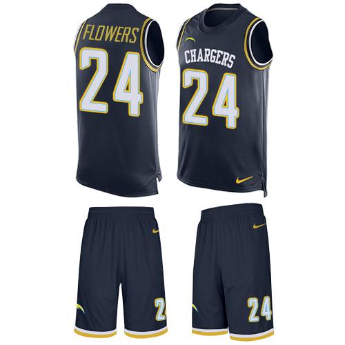 Nike Chargers #24 Brandon Flowers Navy Blue Team Color Men's Stitched NFL Limited Tank Top Suit Jersey