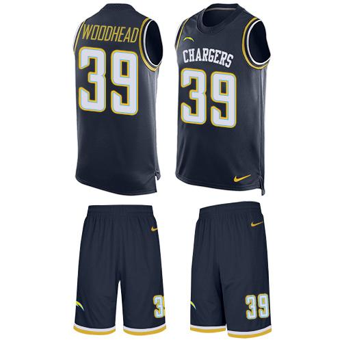 Nike Chargers #39 Danny Woodhead Navy Blue Team Color Men's Stitched NFL Limited Tank Top Suit Jersey