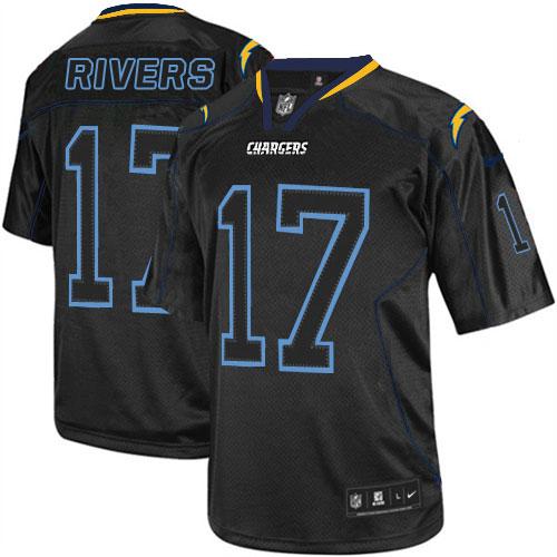 Nike Chargers #17 Philip Rivers Lights Out Black Men's Stitched NFL Elite Jersey