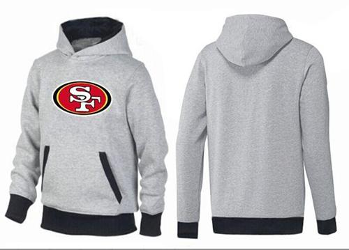San Francisco 49ers Logo Pullover Hoodie Grey & Black