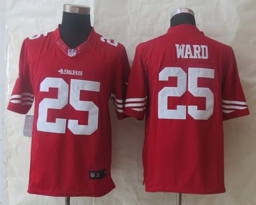 Nike 49ers #25 Jimmie Ward Red Team Color Men's Stitched NFL Limited Jersey