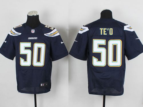 Nike Chargers #50 Manti Te'o Navy Blue Team Color Men's Stitched NFL New Elite Jersey