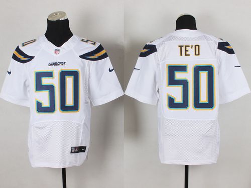 Nike Chargers #50 Manti Te'o White Men's Stitched NFL New Elite Jersey