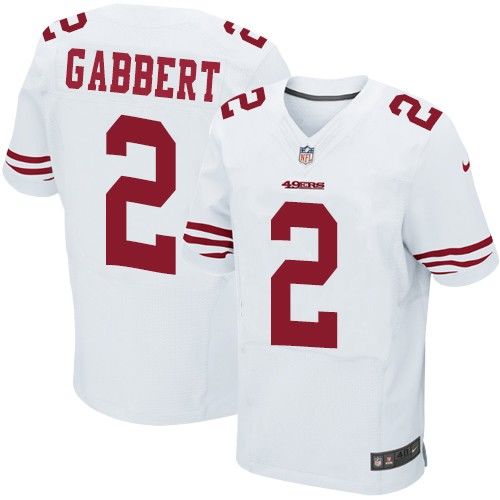 Nike 49ers #2 Blaine Gabbert White Men's Stitched NFL Elite Jersey