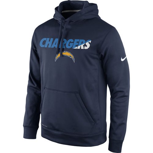 San Diego Chargers Nike Kick Off Staff Performance Pullover Hoodie Navy