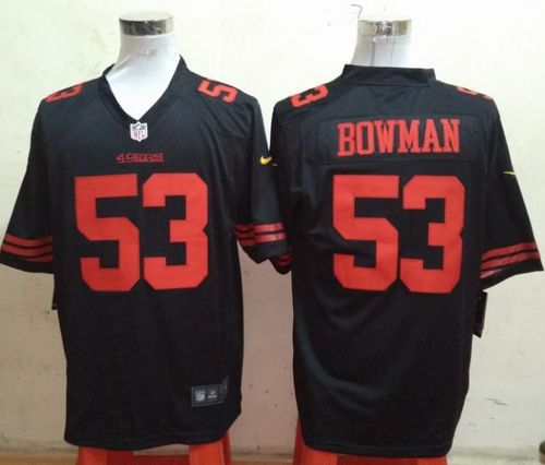 Nike 49ers #53 NaVorro Bowman Black Alternate Men's Stitched NFL Game Jersey
