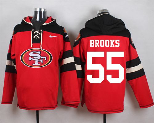 Nike 49ers #55 Ahmad Brooks Red Player Pullover NFL Hoodie