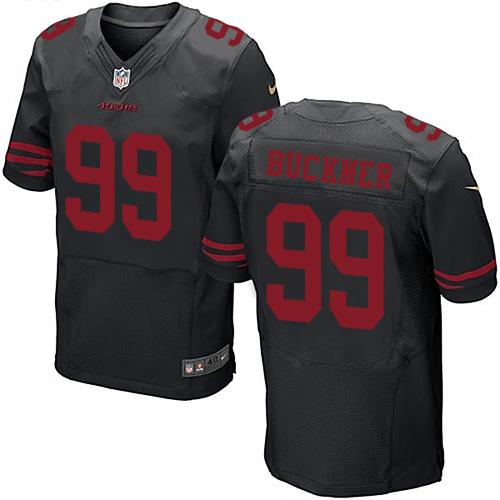Nike 49ers #99 DeForest Buckner Black Alternate Men's Stitched NFL Elite Jersey