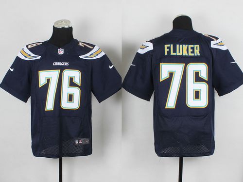 Nike Chargers #76 D.J. Fluker Navy Blue Team Color Men's Stitched NFL New Elite Jersey