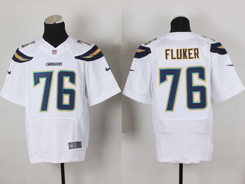 Nike Chargers #76 D.J. Fluker White Men's Stitched NFL New Elite Jersey