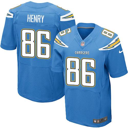 Nike Chargers #86 Hunter Henry Electric Blue Alternate Men's Stitched NFL New Elite Jersey