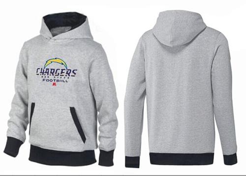 San Diego Chargers Critical Victory Pullover Hoodie Grey & Black