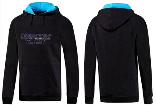 San Diego Chargers English Version Pullover Hoodie Black & Blue
