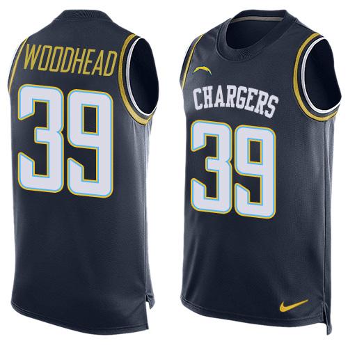 Nike Chargers #39 Danny Woodhead Navy Blue Team Color Men's Stitched NFL Limited Tank Top Jersey