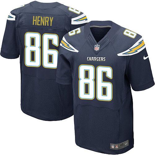 Nike Chargers #86 Hunter Henry Navy Blue Team Color Men's Stitched NFL New Elite Jersey
