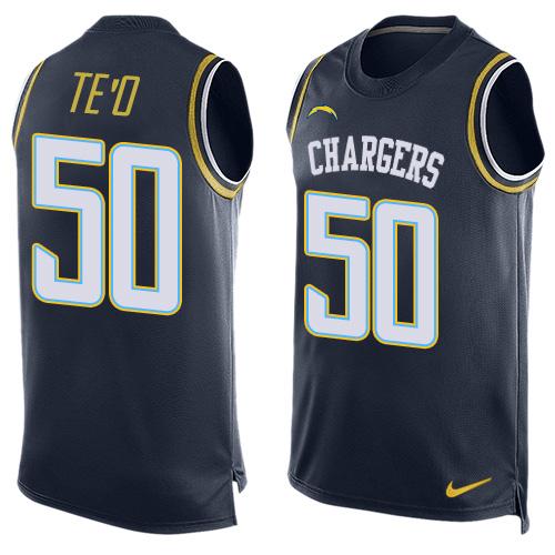 Nike Chargers #50 Manti Te'o Navy Blue Team Color Men's Stitched NFL Limited Tank Top Jersey