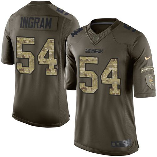 Nike Chargers #54 Melvin Ingram Green Men's Stitched NFL Limited Salute to Service Jersey