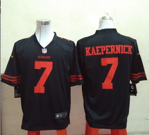 Nike 49ers #7 Colin Kaepernick Black Alternate Men's Stitched NFL Game Jersey