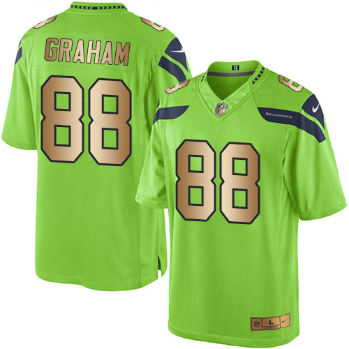 Nike Seahawks #88 Jimmy Graham Green Men's Stitched NFL Limited Gold Rush Jersey