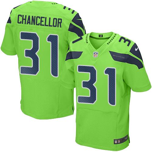 Nike Seahawks #31 Kam Chancellor Green Men's Stitched NFL Elite Rush Jersey