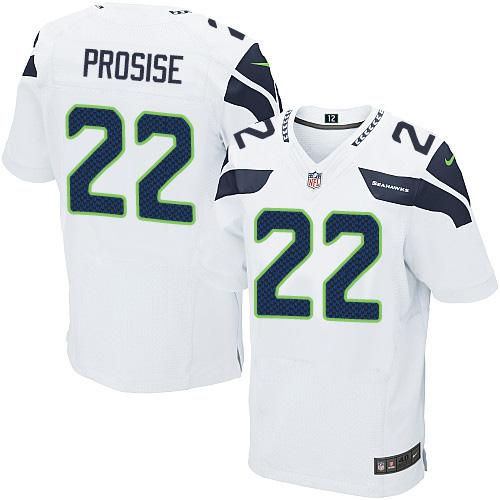 Nike Seahawks #22 C. J. Prosise White Men's Stitched NFL Elite Jersey