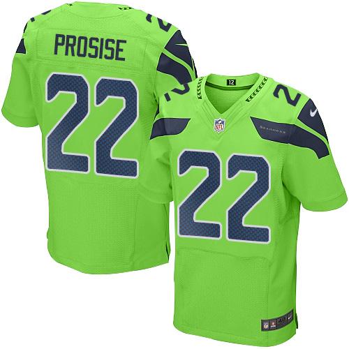 Nike Seahawks #22 C. J. Prosise Green Men's Stitched NFL Elite Rush Jersey