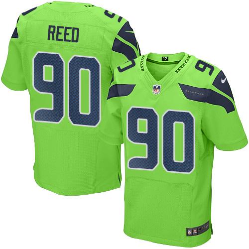 Nike Seahawks #90 Jarran Reed Green Men's Stitched NFL Elite Rush Jersey