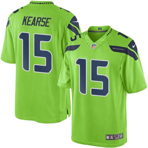 Nike Seahawks #15 Jermaine Kearse Green Men's Stitched NFL Limited Rush Jersey