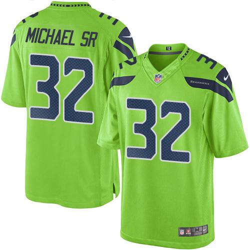 Nike Seahawks #32 Christine Michael SR Green Men's Stitched NFL Limited Rush Jersey