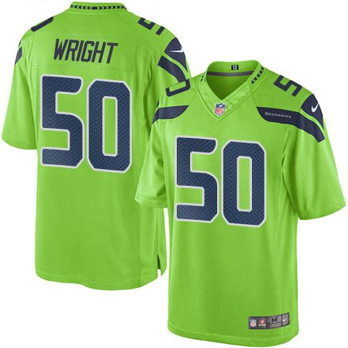 Nike Seahawks #50 K.J. Wright Green Men's Stitched NFL Limited Rush Jersey