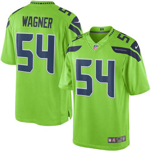Men's Seahawks #54 Bobby Wagner Green Stitched NFL Limited Rush Jersey