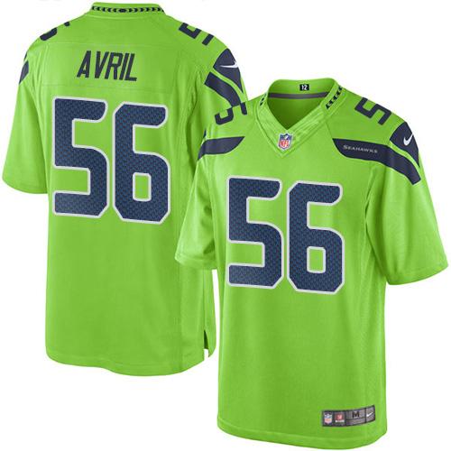 Nike Seahawks #56 Cliff Avril Green Men's Stitched NFL Limited Rush Jersey