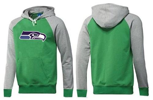 Seattle Seahawks Logo Pullover Hoodie Green & Grey