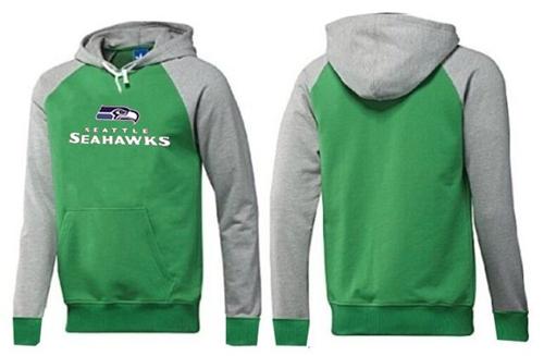 Seattle Seahawks Authentic Logo Pullover Hoodie Green & Grey