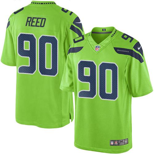 Nike Seahawks #90 Jarran Reed Green Men's Stitched NFL Limited Rush Jersey