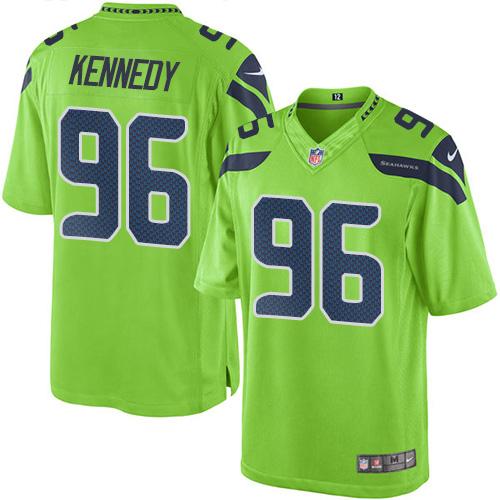 Nike Seahawks #96 Cortez Kennedy Green Men's Stitched NFL Limited Rush Jersey