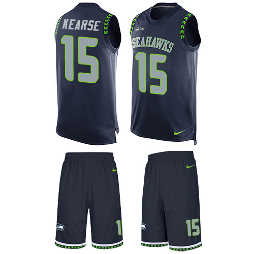 Nike Seahawks #15 Jermaine Kearse Steel Blue Team Color Men's Stitched NFL Limited Tank Top Suit Jersey