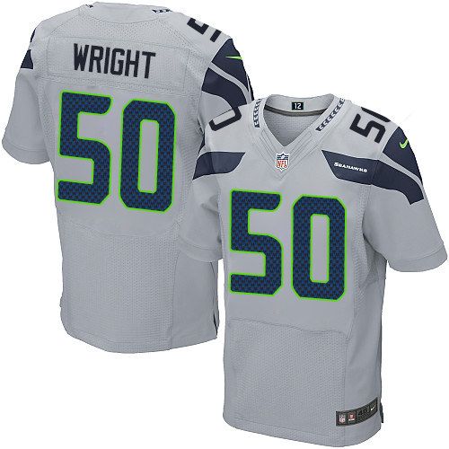 Nike Seahawks #50 K.J. Wright Grey Alternate Men's Stitched NFL Elite Jersey