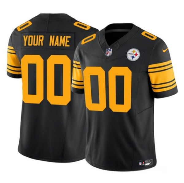Men's Pittsburgh Steelers ACTIVE PLAYER Custom Black 2023 F.U.S.E. Color Rush Limited Football Stitched Jersey